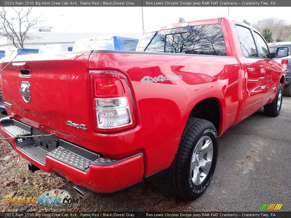 2020 Ram 1500 Big Horn Crew Cab 4x4 Flame Red / Black/Diesel Gray Photo #5