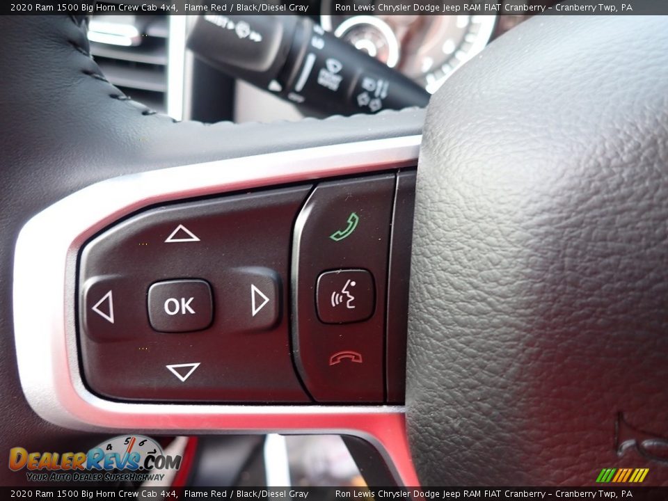 2020 Ram 1500 Big Horn Crew Cab 4x4 Flame Red / Black/Diesel Gray Photo #20