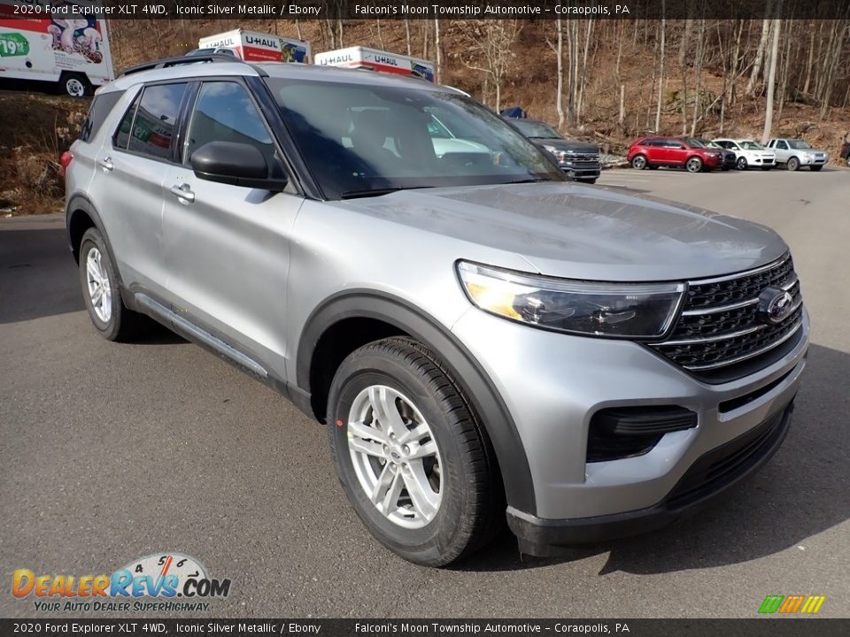 2020 Ford Explorer XLT 4WD Iconic Silver Metallic / Ebony Photo #3