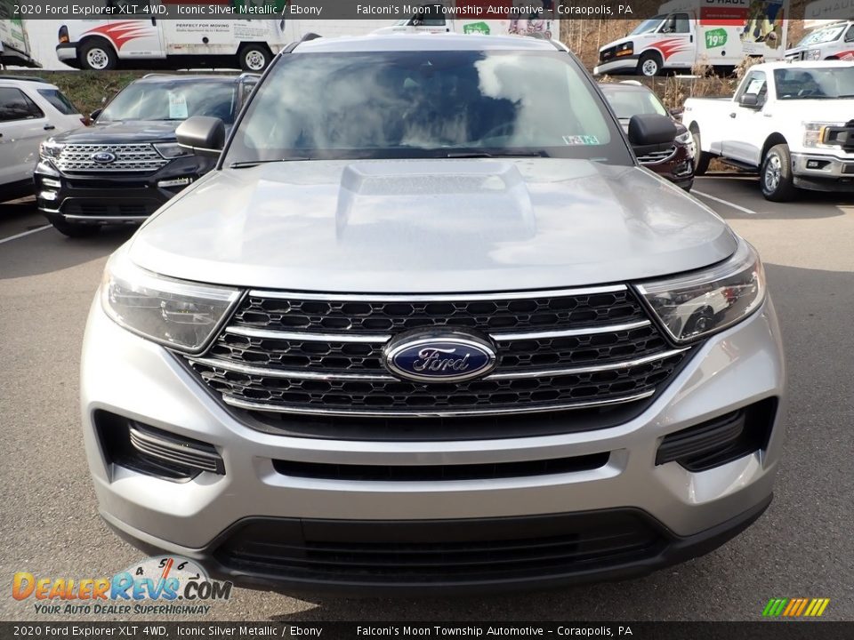 2020 Ford Explorer XLT 4WD Iconic Silver Metallic / Ebony Photo #4