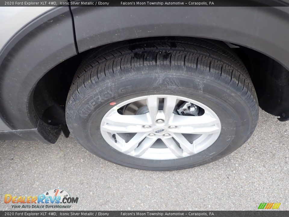 2020 Ford Explorer XLT 4WD Iconic Silver Metallic / Ebony Photo #7