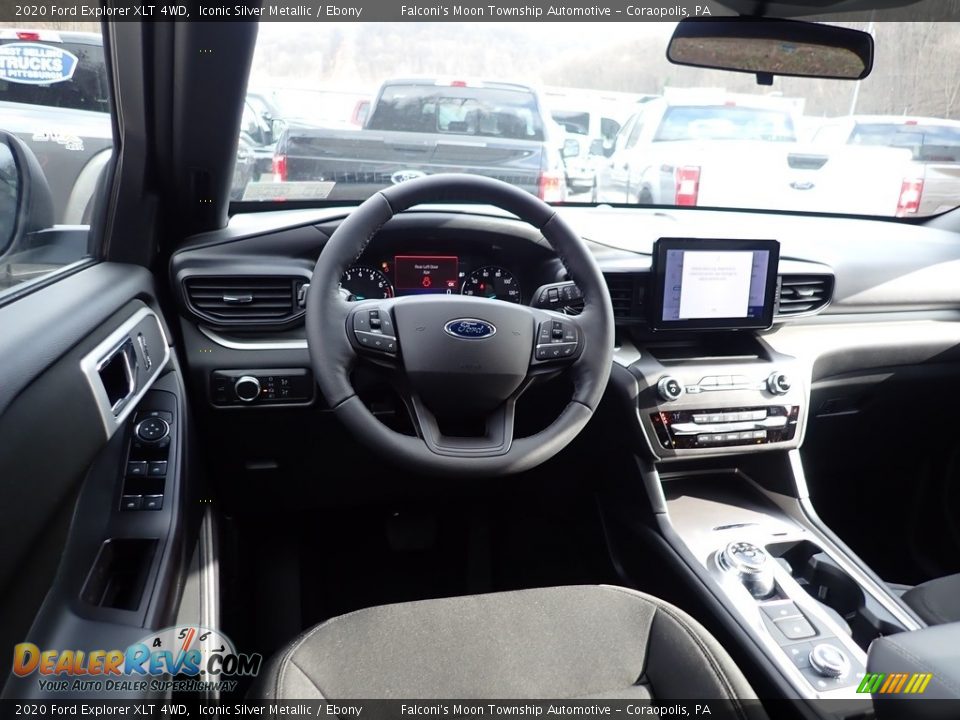 2020 Ford Explorer XLT 4WD Iconic Silver Metallic / Ebony Photo #9