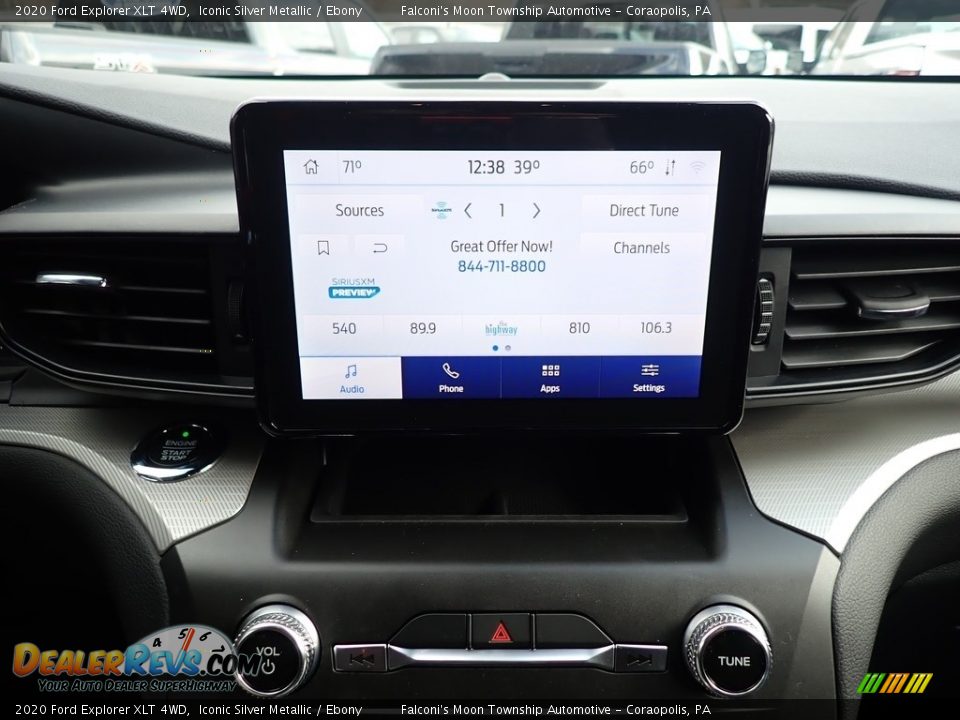 2020 Ford Explorer XLT 4WD Iconic Silver Metallic / Ebony Photo #13