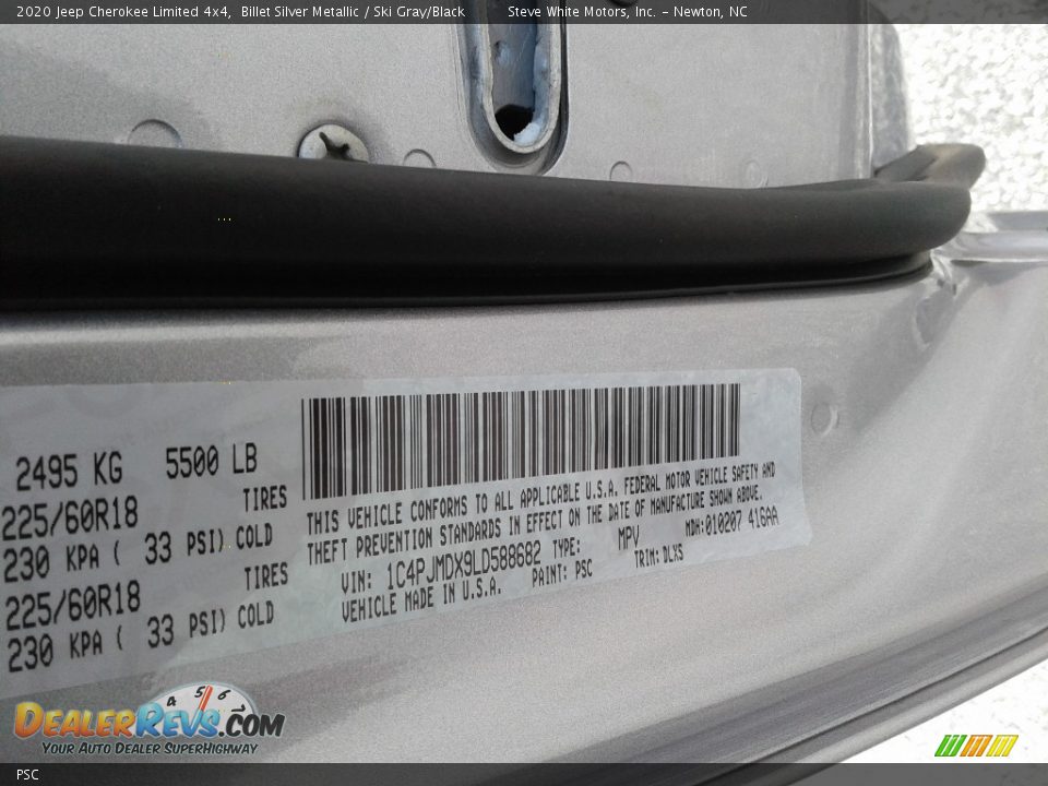 Jeep Color Code PSC Billet Silver Metallic