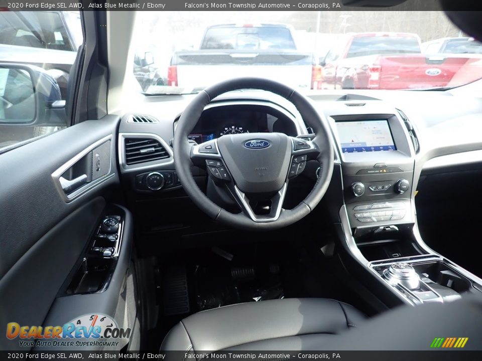 2020 Ford Edge SEL AWD Atlas Blue Metallic / Ebony Photo #9