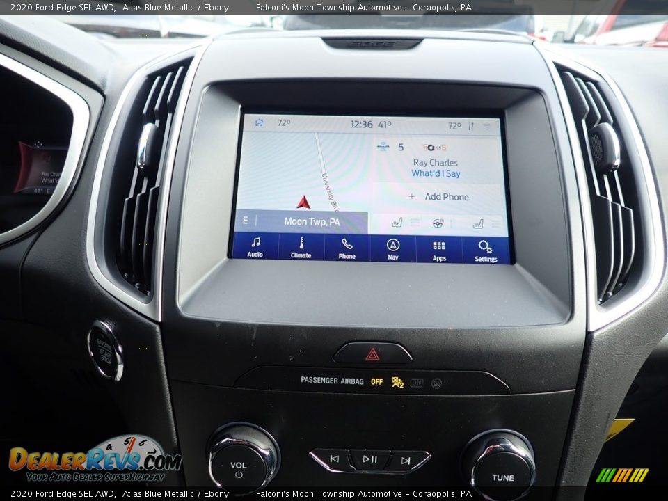 2020 Ford Edge SEL AWD Atlas Blue Metallic / Ebony Photo #13