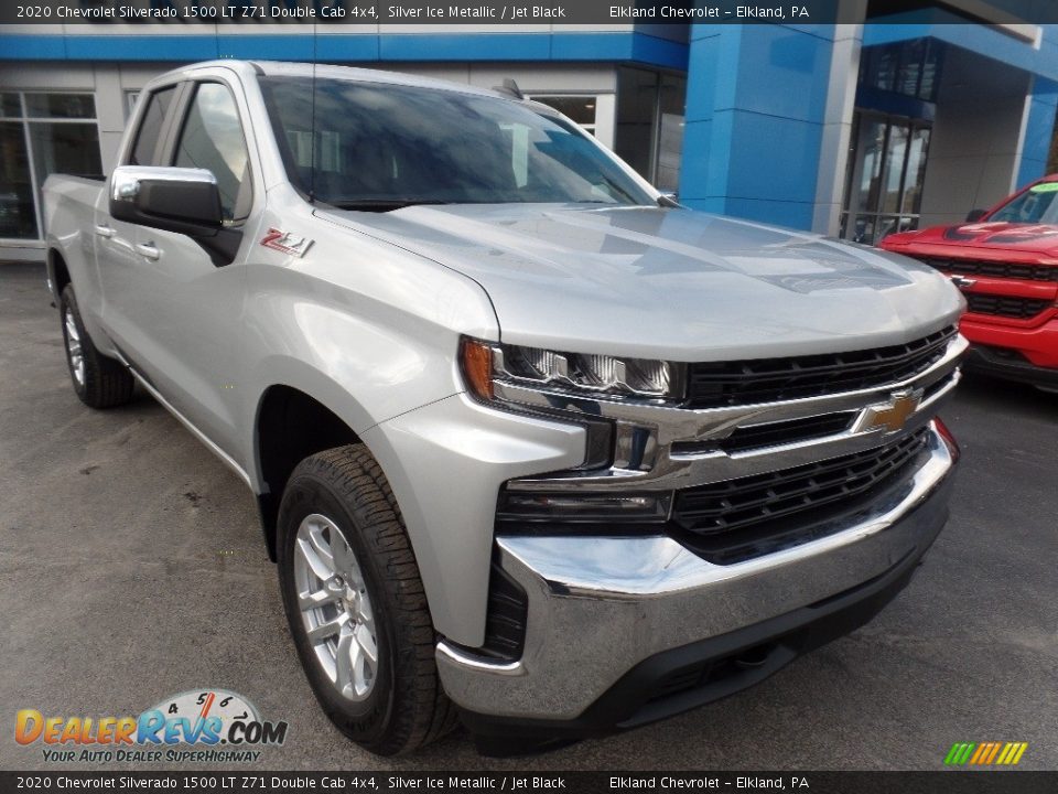 2020 Chevrolet Silverado 1500 LT Z71 Double Cab 4x4 Silver Ice Metallic / Jet Black Photo #1