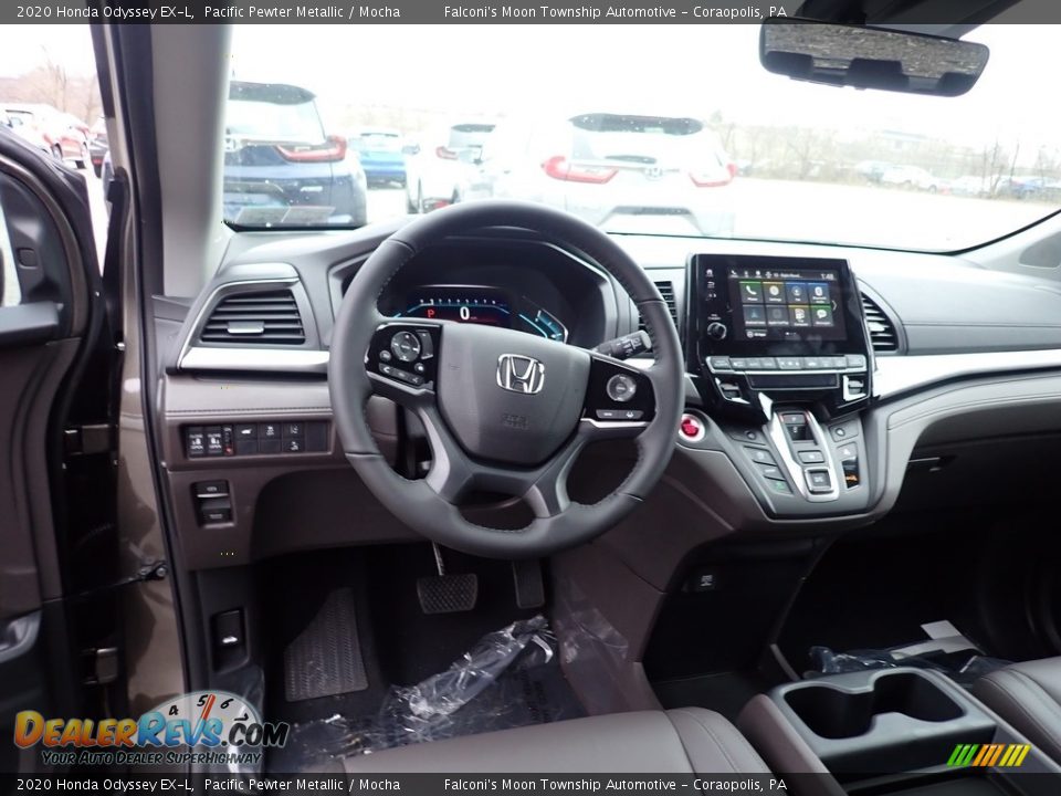 2020 Honda Odyssey EX-L Pacific Pewter Metallic / Mocha Photo #10