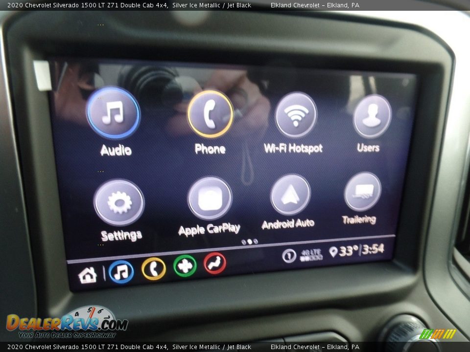 2020 Chevrolet Silverado 1500 LT Z71 Double Cab 4x4 Silver Ice Metallic / Jet Black Photo #28