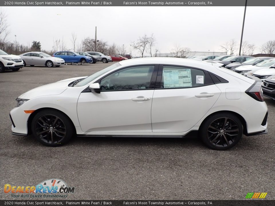 2020 Honda Civic Sport Hatchback Platinum White Pearl / Black Photo #2
