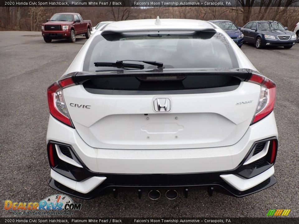 2020 Honda Civic Sport Hatchback Platinum White Pearl / Black Photo #4