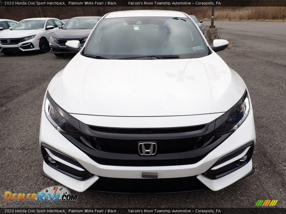 2020 Honda Civic Sport Hatchback Platinum White Pearl / Black Photo #7