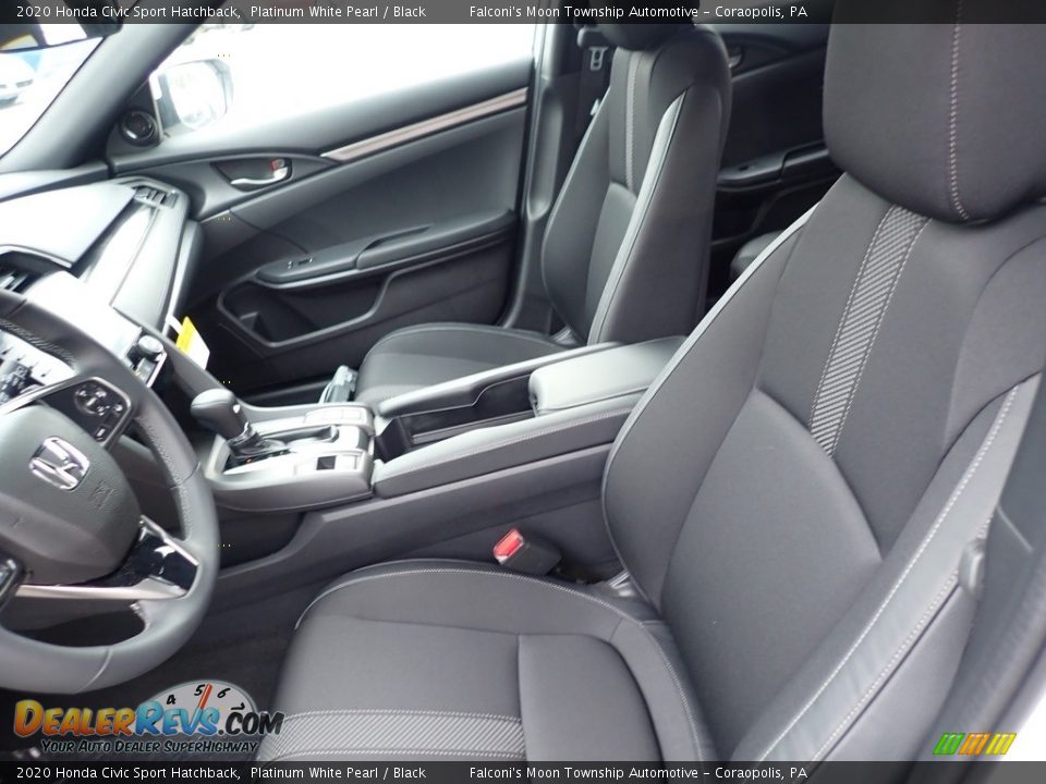 2020 Honda Civic Sport Hatchback Platinum White Pearl / Black Photo #9