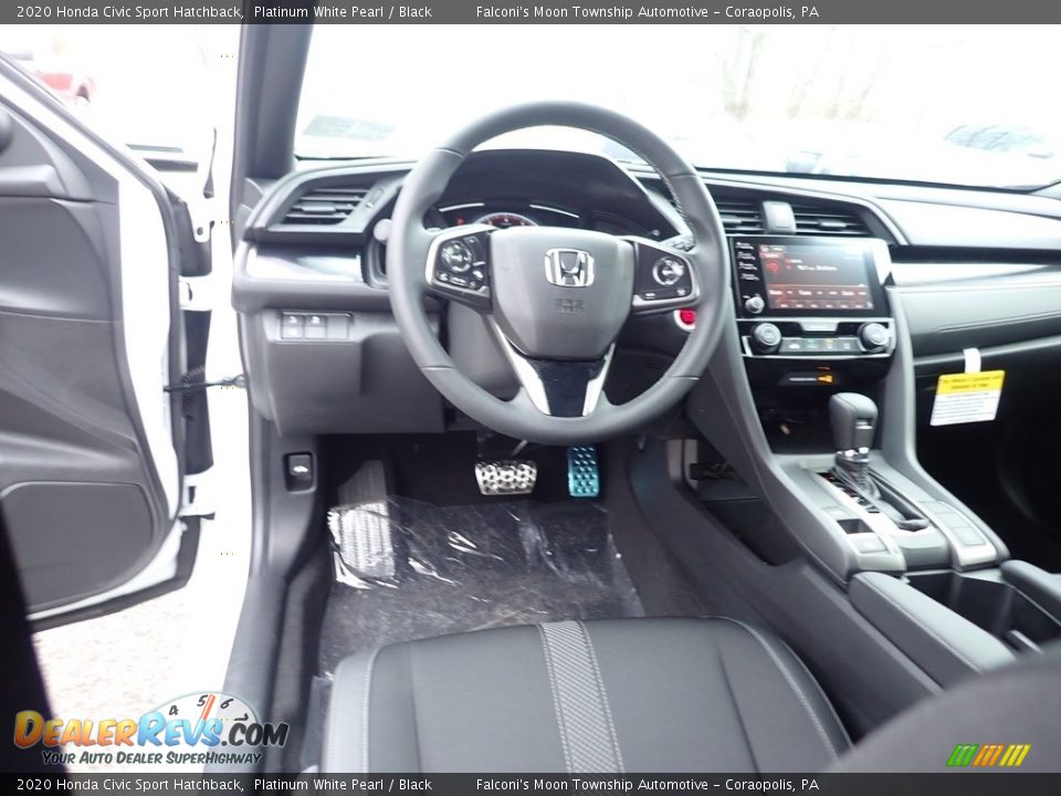 2020 Honda Civic Sport Hatchback Platinum White Pearl / Black Photo #11