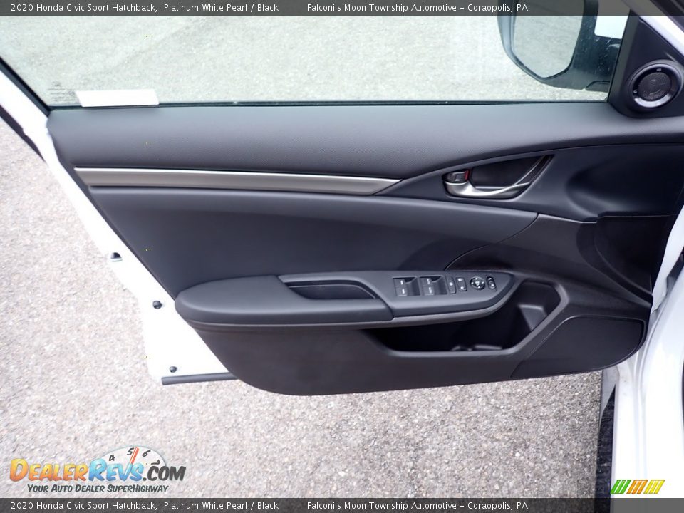 2020 Honda Civic Sport Hatchback Platinum White Pearl / Black Photo #12