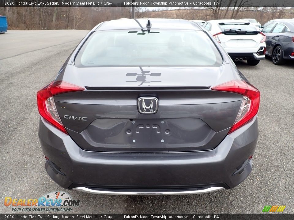 2020 Honda Civic EX-L Sedan Modern Steel Metallic / Gray Photo #3