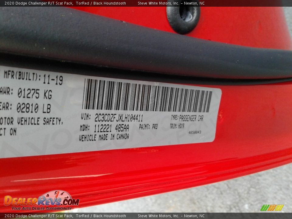 2020 Dodge Challenger R/T Scat Pack TorRed / Black Houndstooth Photo #29