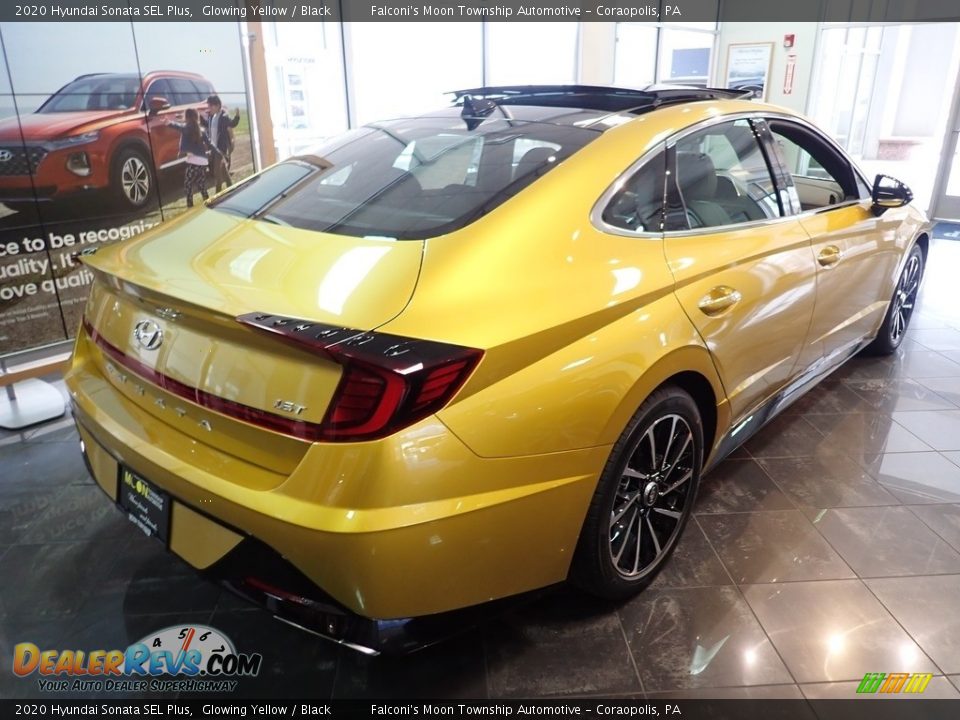 2020 Hyundai Sonata SEL Plus Glowing Yellow / Black Photo #3