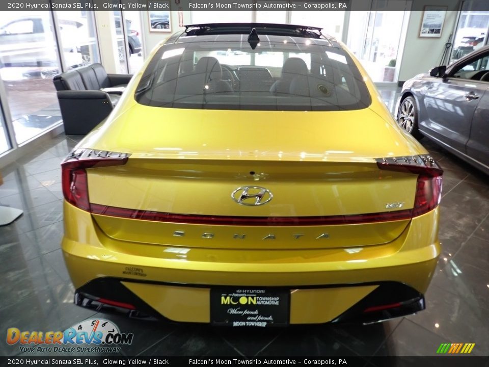 2020 Hyundai Sonata SEL Plus Glowing Yellow / Black Photo #4