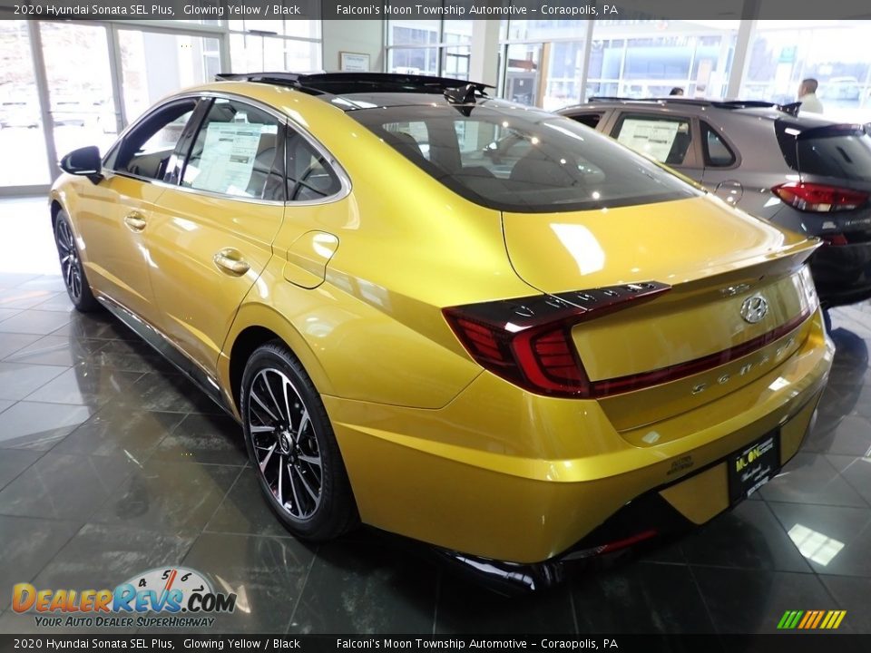 2020 Hyundai Sonata SEL Plus Glowing Yellow / Black Photo #5