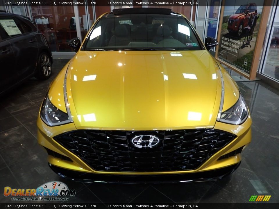 2020 Hyundai Sonata SEL Plus Glowing Yellow / Black Photo #7