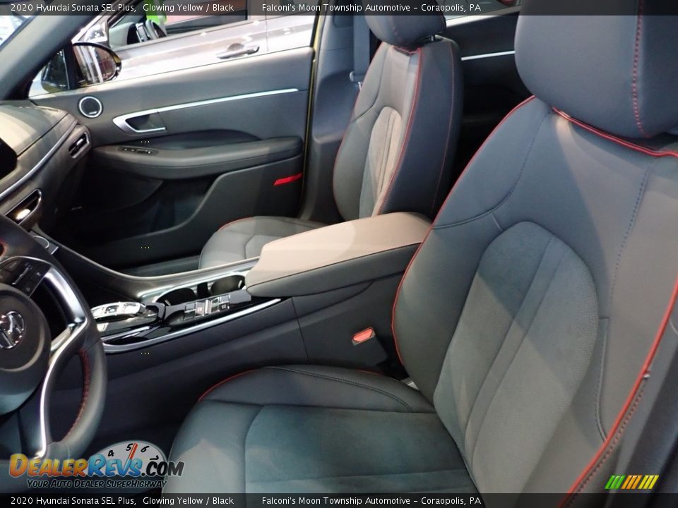 2020 Hyundai Sonata SEL Plus Glowing Yellow / Black Photo #9
