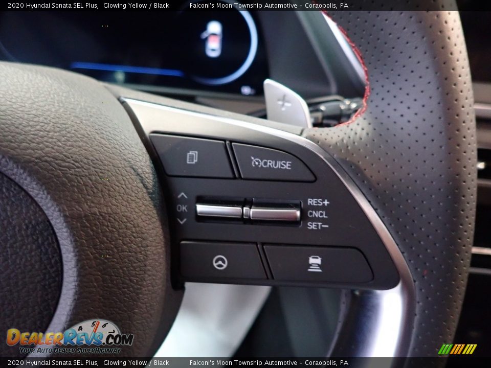 2020 Hyundai Sonata SEL Plus Glowing Yellow / Black Photo #15