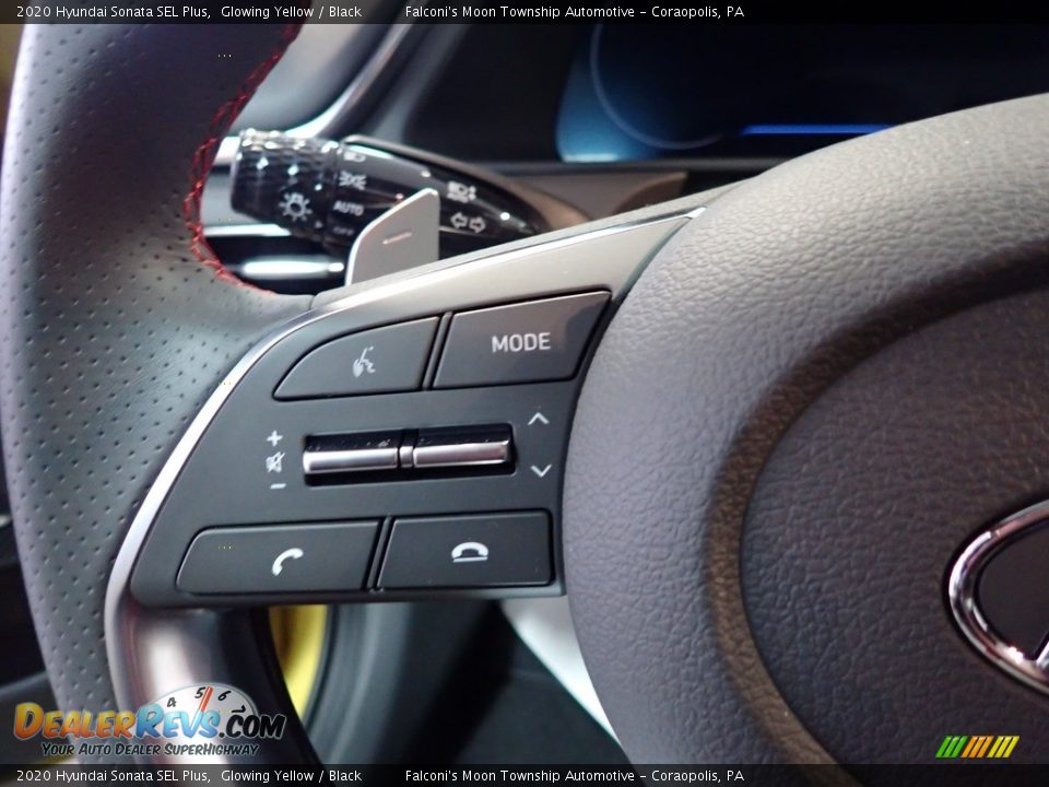 2020 Hyundai Sonata SEL Plus Glowing Yellow / Black Photo #16