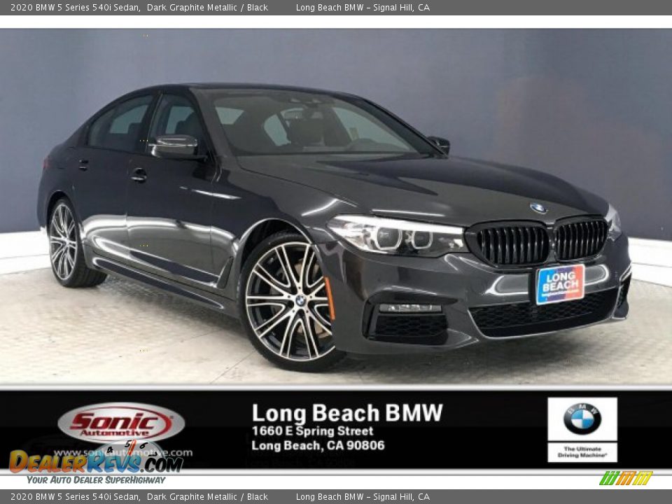 2020 BMW 5 Series 540i Sedan Dark Graphite Metallic / Black Photo #1
