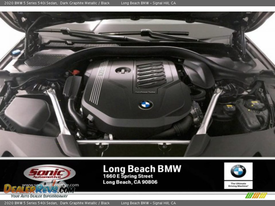 2020 BMW 5 Series 540i Sedan Dark Graphite Metallic / Black Photo #8