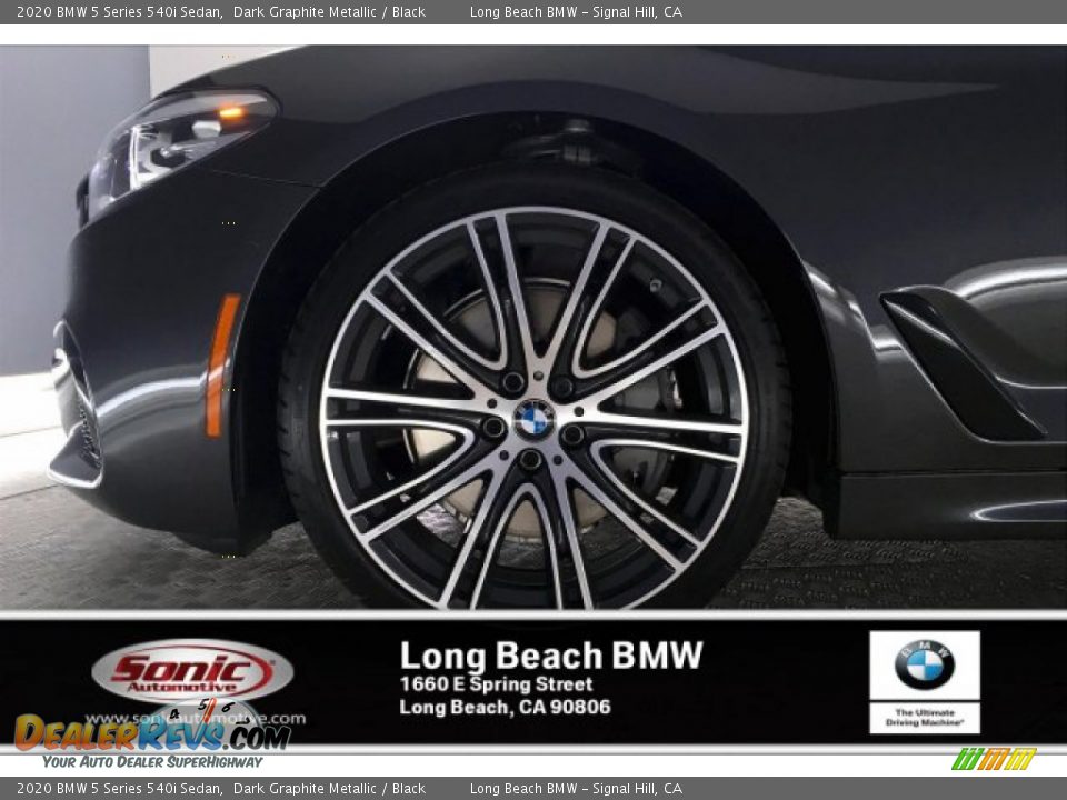 2020 BMW 5 Series 540i Sedan Dark Graphite Metallic / Black Photo #9