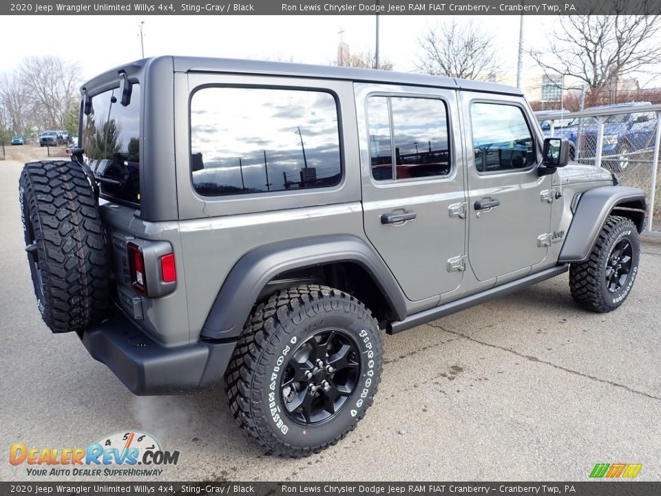 2020 Jeep Wrangler Unlimited Willys 4x4 Sting-Gray / Black Photo #5