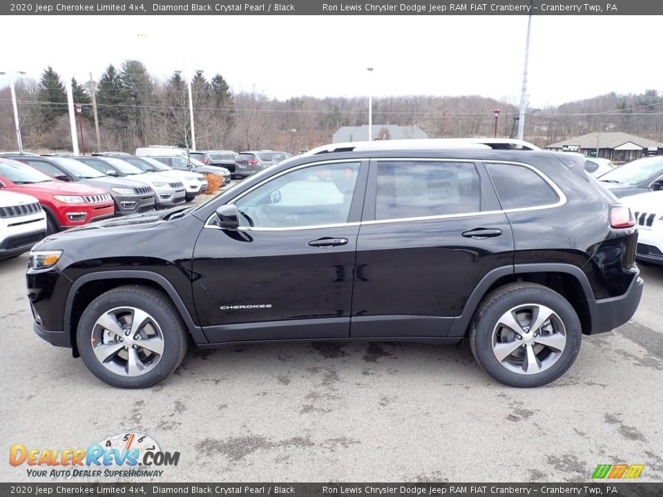 2020 Jeep Cherokee Limited 4x4 Diamond Black Crystal Pearl / Black Photo #2