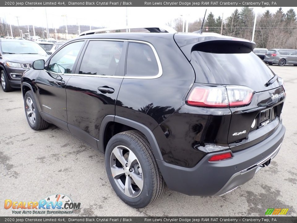 2020 Jeep Cherokee Limited 4x4 Diamond Black Crystal Pearl / Black Photo #3