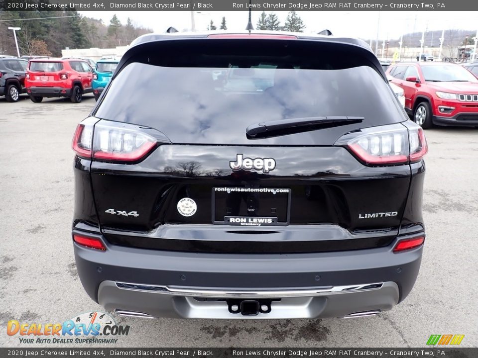 2020 Jeep Cherokee Limited 4x4 Diamond Black Crystal Pearl / Black Photo #4