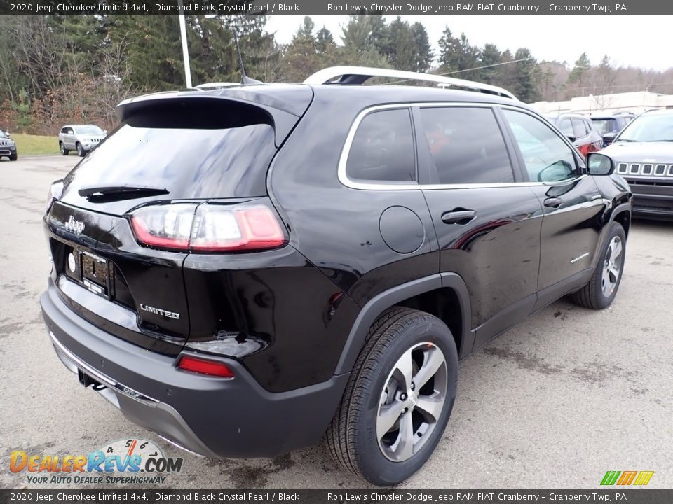 2020 Jeep Cherokee Limited 4x4 Diamond Black Crystal Pearl / Black Photo #5