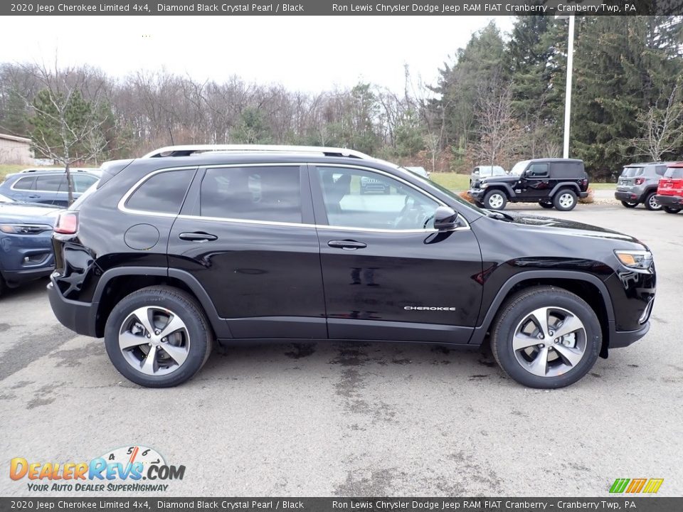 2020 Jeep Cherokee Limited 4x4 Diamond Black Crystal Pearl / Black Photo #6