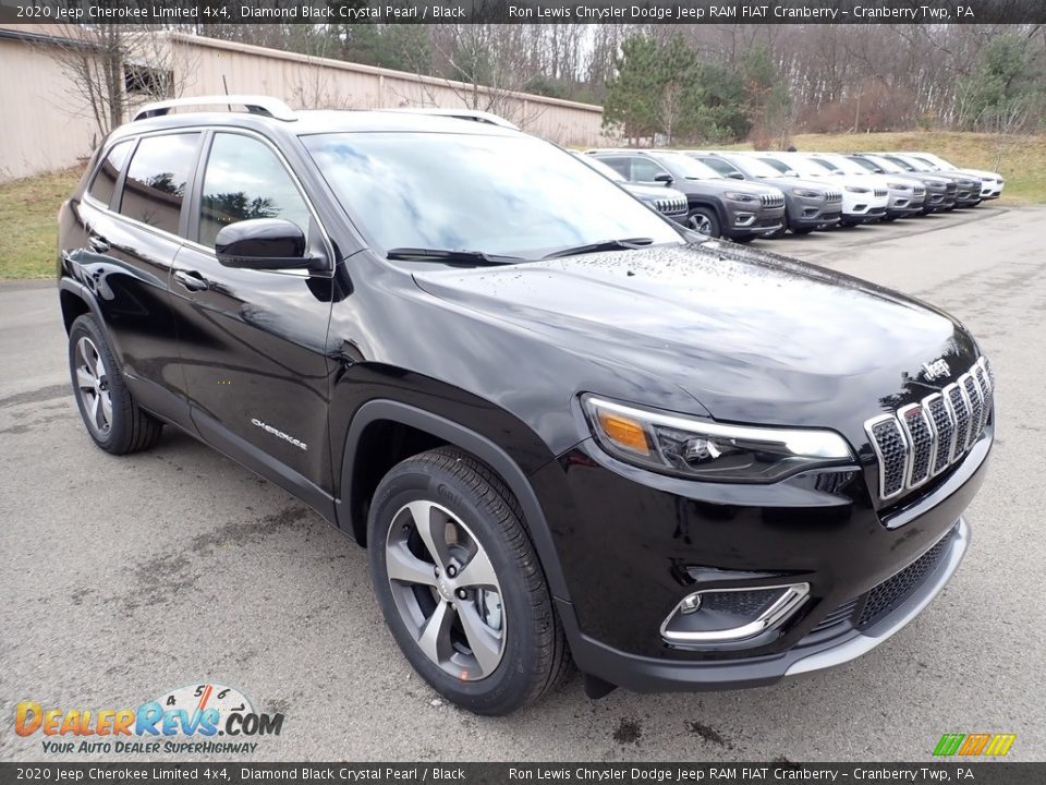 2020 Jeep Cherokee Limited 4x4 Diamond Black Crystal Pearl / Black Photo #7