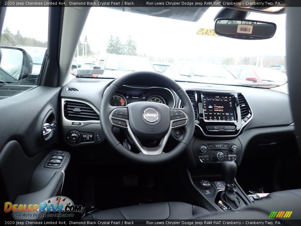 2020 Jeep Cherokee Limited 4x4 Diamond Black Crystal Pearl / Black Photo #14