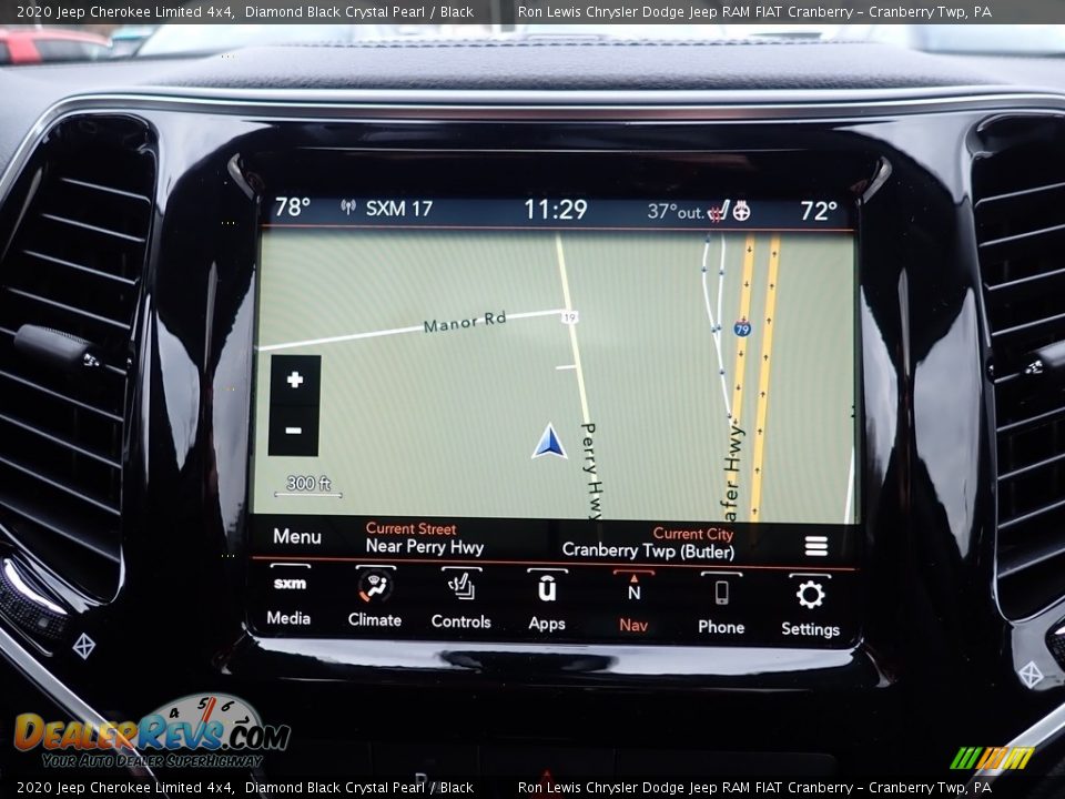 2020 Jeep Cherokee Limited 4x4 Diamond Black Crystal Pearl / Black Photo #19