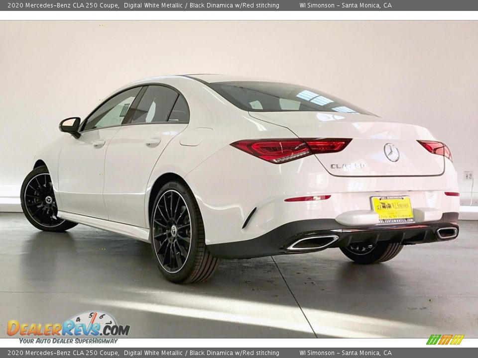 2020 Mercedes-Benz CLA 250 Coupe Digital White Metallic / Black Dinamica w/Red stitching Photo #2