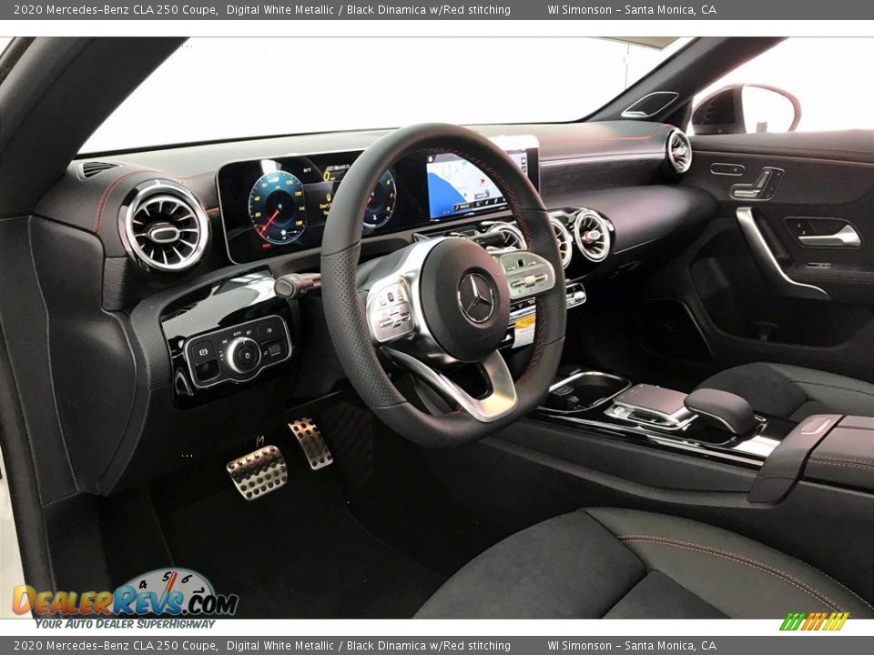 2020 Mercedes-Benz CLA 250 Coupe Digital White Metallic / Black Dinamica w/Red stitching Photo #4