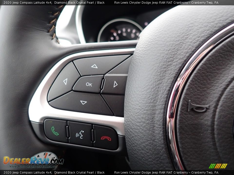 2020 Jeep Compass Latitude 4x4 Diamond Black Crystal Pearl / Black Photo #19