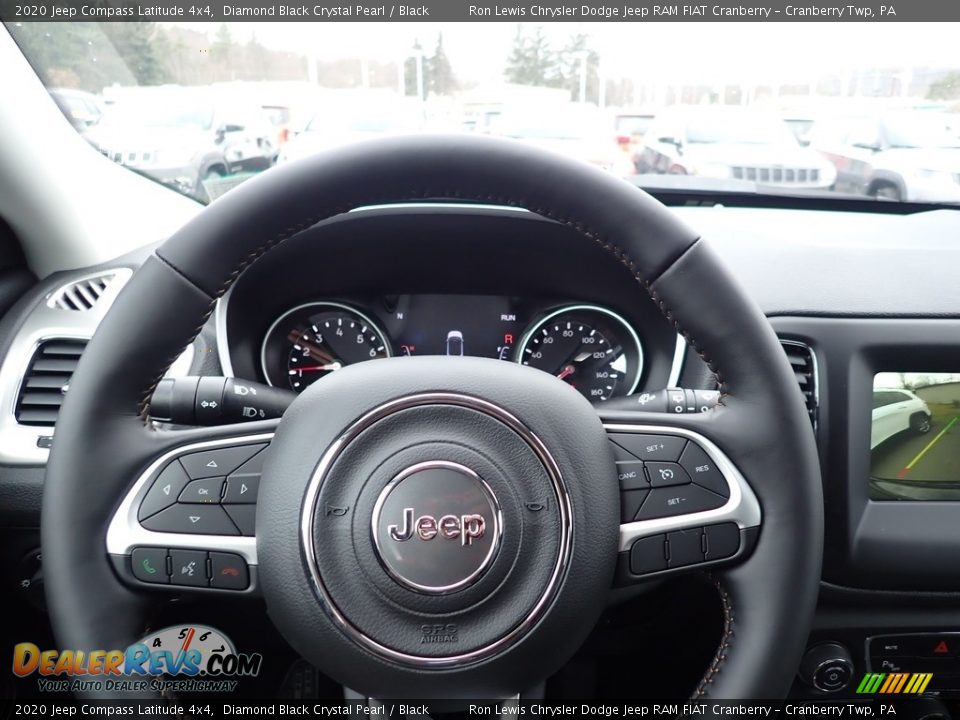 2020 Jeep Compass Latitude 4x4 Diamond Black Crystal Pearl / Black Photo #20