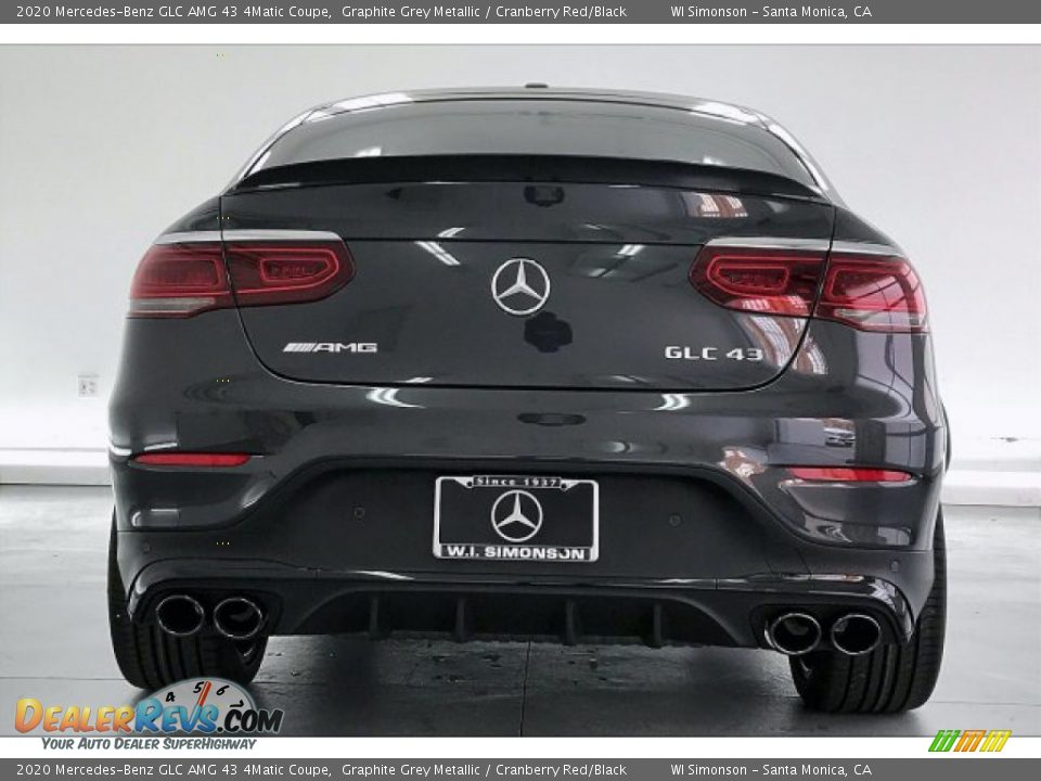 2020 Mercedes-Benz GLC AMG 43 4Matic Coupe Graphite Grey Metallic / Cranberry Red/Black Photo #3