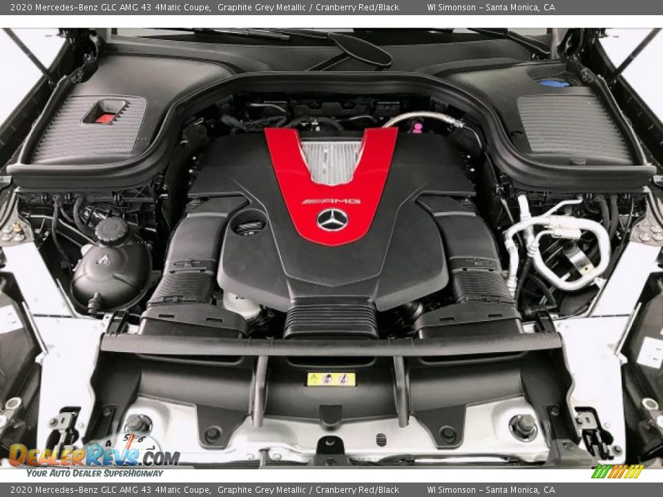 2020 Mercedes-Benz GLC AMG 43 4Matic Coupe Graphite Grey Metallic / Cranberry Red/Black Photo #9