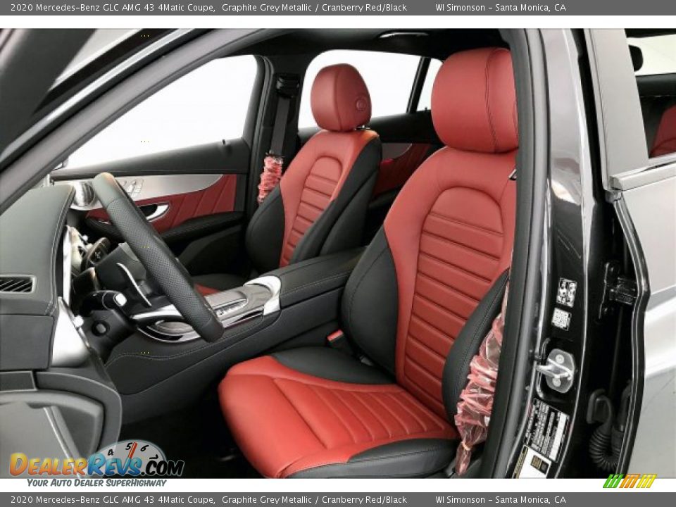 2020 Mercedes-Benz GLC AMG 43 4Matic Coupe Graphite Grey Metallic / Cranberry Red/Black Photo #14