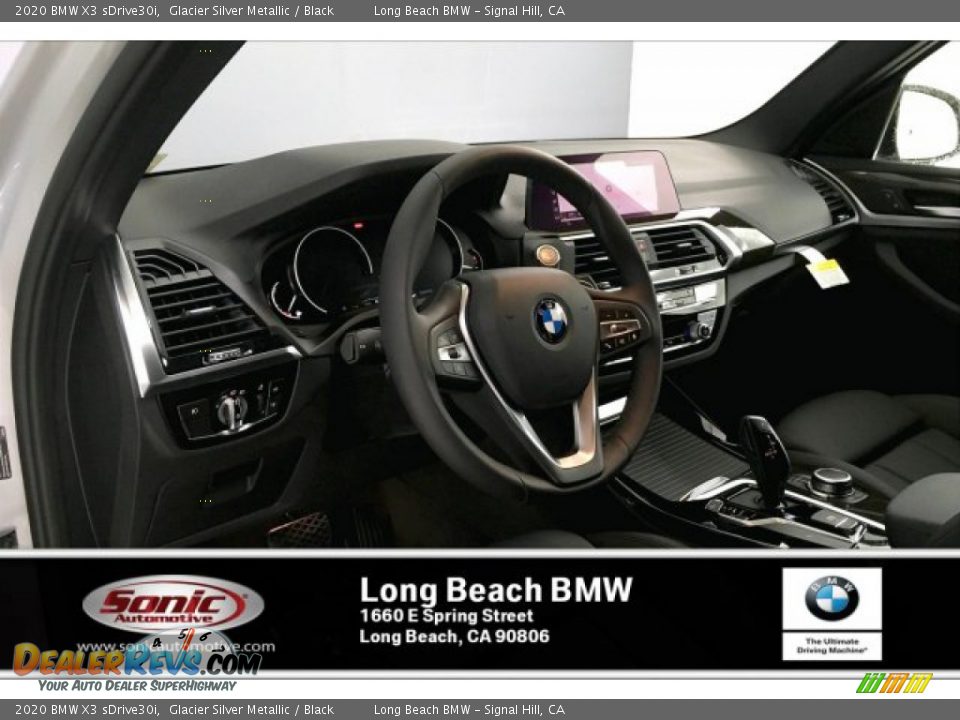 2020 BMW X3 sDrive30i Glacier Silver Metallic / Black Photo #4