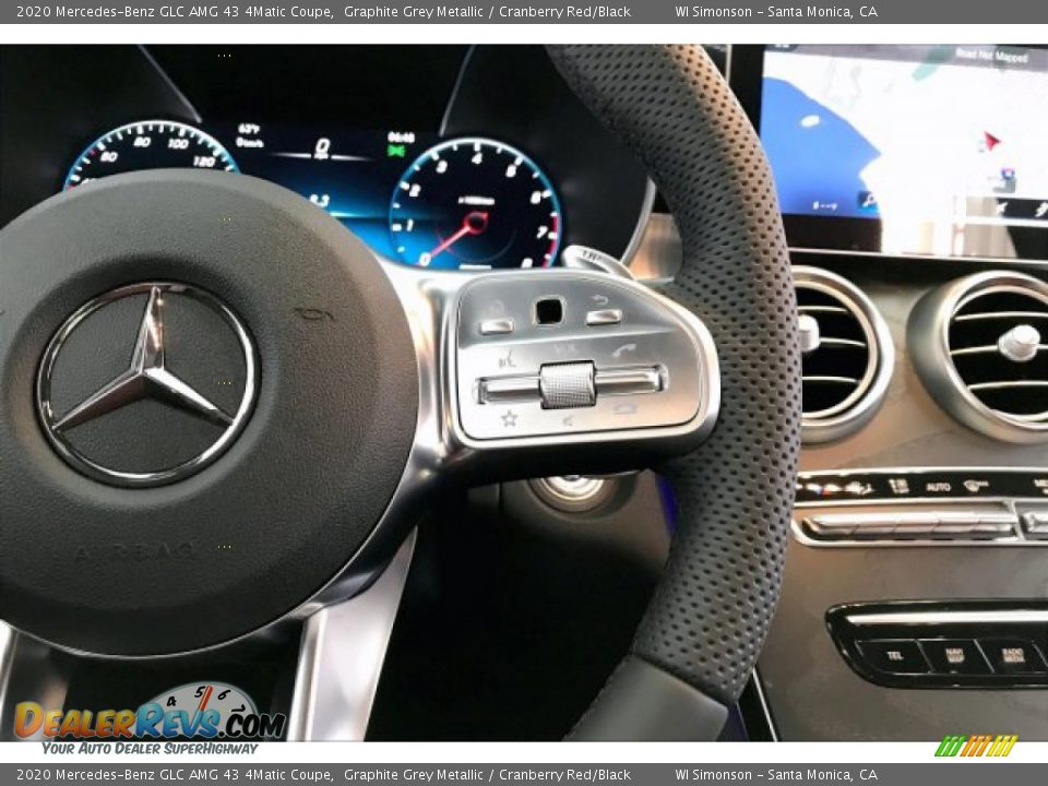 2020 Mercedes-Benz GLC AMG 43 4Matic Coupe Graphite Grey Metallic / Cranberry Red/Black Photo #19