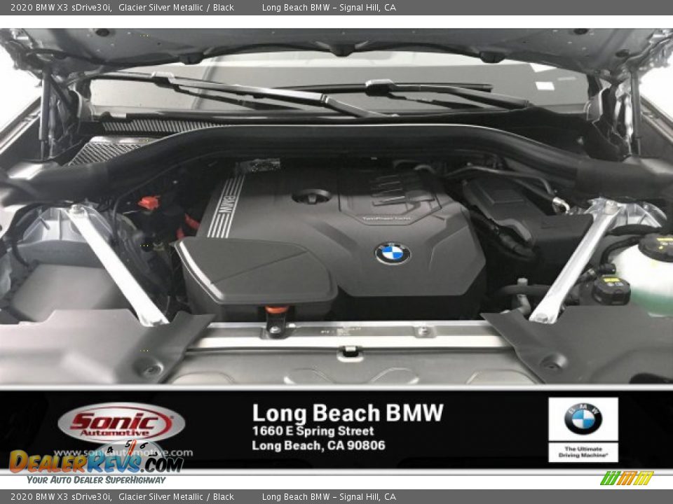 2020 BMW X3 sDrive30i Glacier Silver Metallic / Black Photo #8
